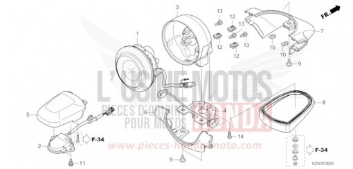 FEU ARRIERE/FEU D'IMMATRICULATION ST125AP de 2023